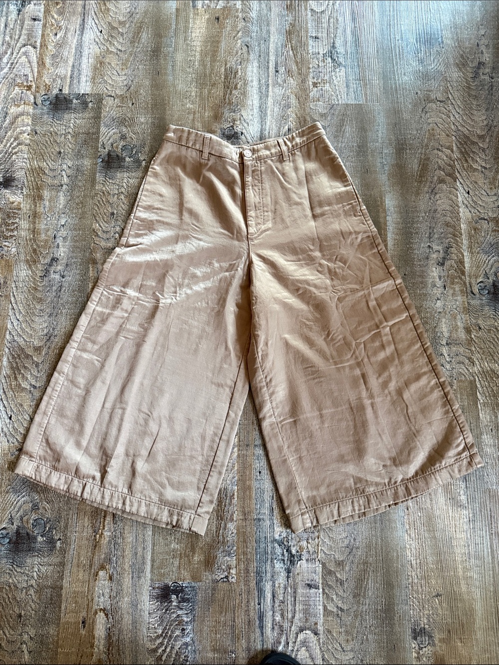 European Culture | Camel Satin Culottes